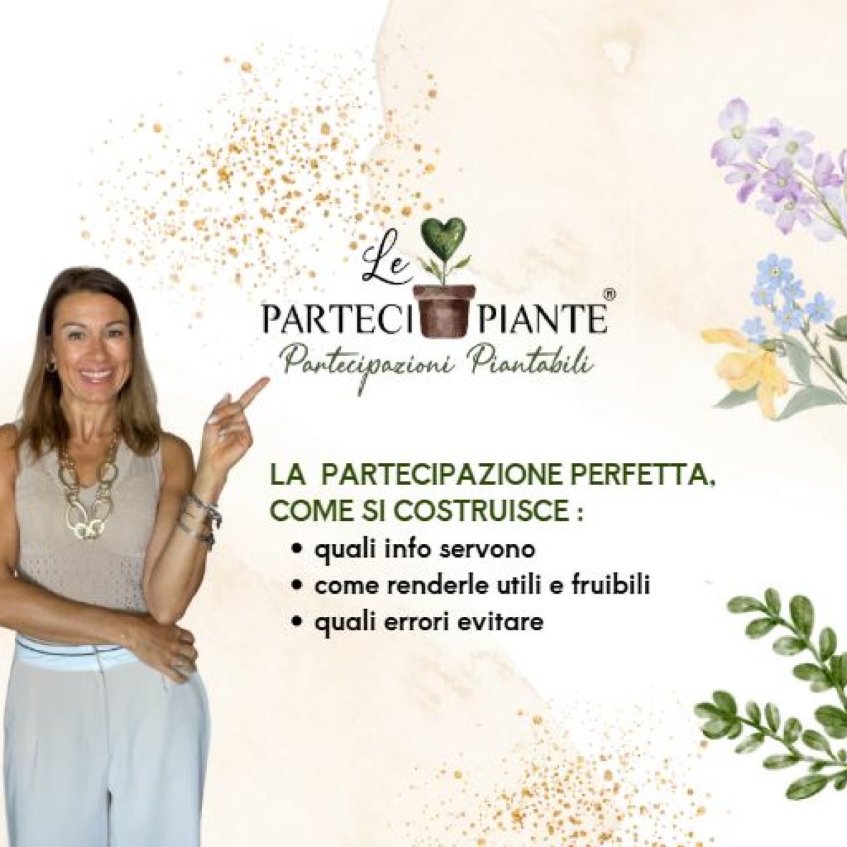 cosa scrivere nella partecipazione
